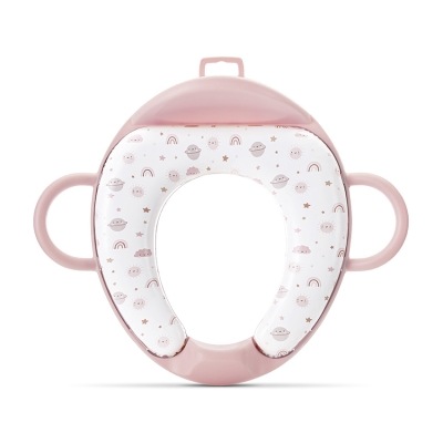 Мека седалка за тоалетна с облегалка Lorelli - Planets, Pink