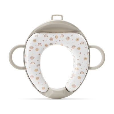 Мека седалка за тоалетна с облегалка Lorelli - Planets, Beige