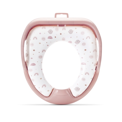 Мека седалка за тоалетна чиния с дръжки Lorelli - Planets, Pink