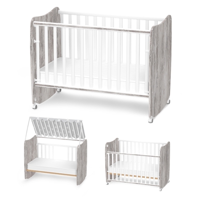 Бебешко легло Lorelli Premium - Stars, 60 x 120 сm, Бяло & Арт