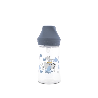 Бебешко шише с широко гърло Lorelli - My Friend, 250 ml, Cameo Blue