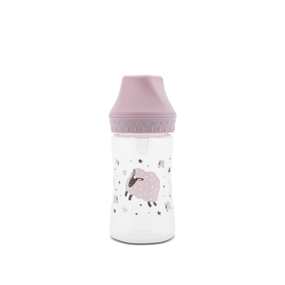 Бебешко шише с широко гърло Lorelli - My Friend, 250 ml, Mellow Rose