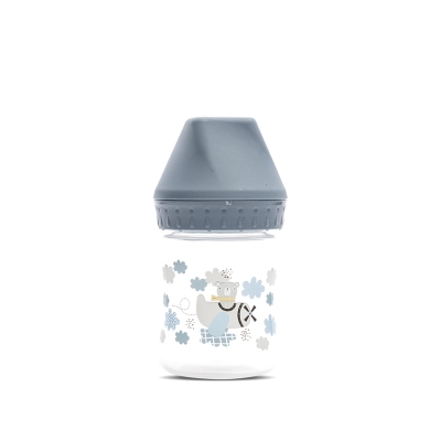 Бебешко шише с широко гърло Lorelli - My Friend, 125 ml, Cameo Blue