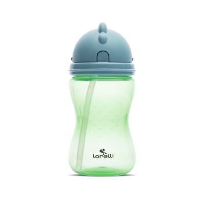 Спортна бутилка със сламка Lorelli - Blue & Green, 300 ml