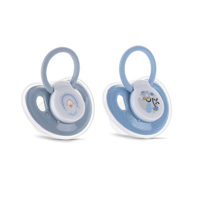 Силиконови залъгалки с капаче Lorelli - My Friend, 2 броя, 0 m+, Blue