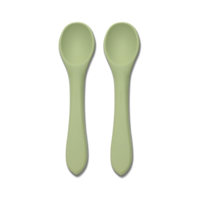 Силиконови лъжички Lorelli - Natural, 2 броя, Fresh Green