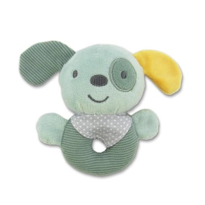 Мека дрънкалка Lorelli Toys -Natural , Зелено куче