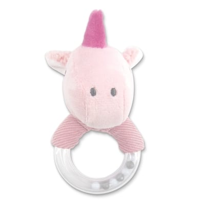 Дрънкалка с кръг Lorelli Toys - Natural, Еднорог, розов