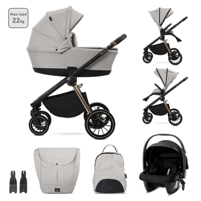 Бебешка количка 3 в 1 Lorelli - Bianca, Beige