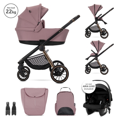 Бебешка количка 3 в 1 Lorelli - Bianca, Pink