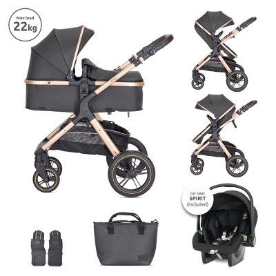 Бебешка количка 3 в 1 Lorelli - Viola, Black