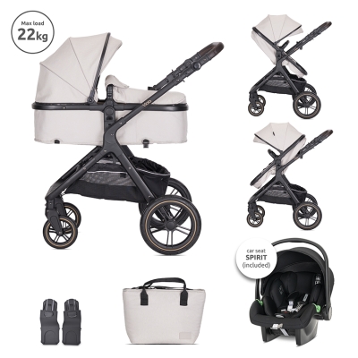 Бебешка количка 3 в 1 Lorelli - Viola, Beige