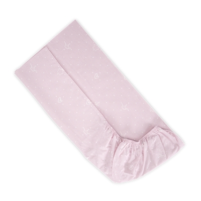 Чаршаф с ластик Lorelli - Мечо, 60 x 120 x 15 cm, Розов