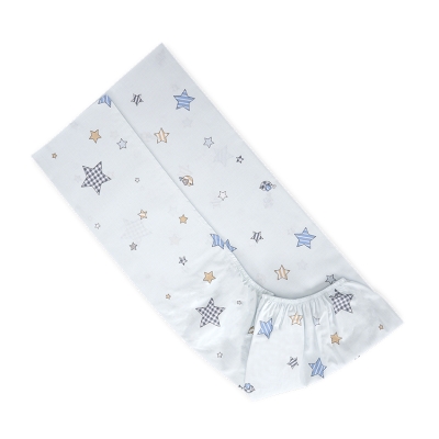 Чаршаф с ластик Lorelli - Bear with Swing, 70 x 140 x 15 cm, Син