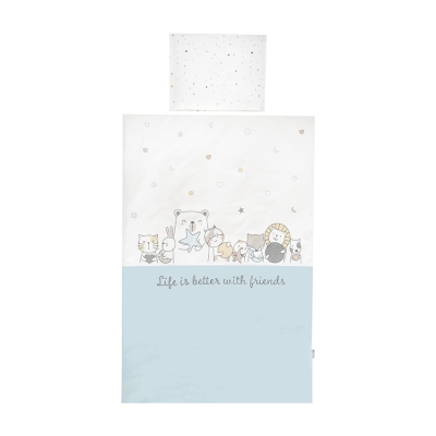 Спален комплект Lorelli - Cosy, Happy Friends, 3 части, Син