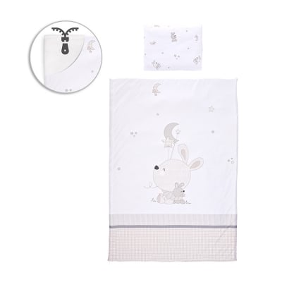 Бебешки сет Lorelli - Cosy, 5 части, Little Rabbits, Сив