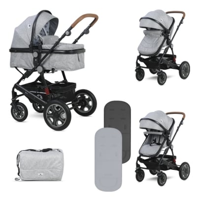 Комбинирана количка 2 в 1 Lorelli - Lora, Cool Grey Elephants
