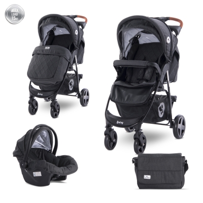 Детска комбинирана количка 2 в 1 Lorelli - Daisy Set, черна