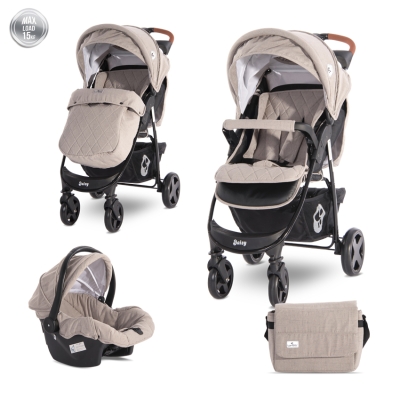 Детска комбинирана количка 2 в 1 Lorelli - Daisy Set, бежова