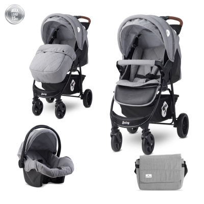 Детска комбинирана количка 2 в 1 Lorelli - Daisy Set, сива