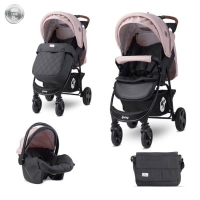 Детска комбинирана количка 2 в 1 Lorelli - Daisy Set, розова