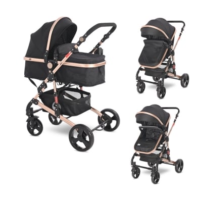Детска комбинирана количка Lorelli - Alba Classic, Black
