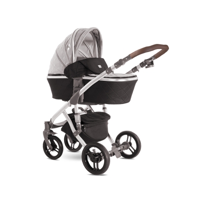 Комбинирана количка 2в1 Lorelli - Rimini Premium, Cool Grey Stars