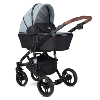 Комбинирана количка 2в1 Lorelli - Rimini Premium, Silver Blue Stars
