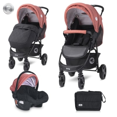 Детска комбинирана количка Lorelli - Daisy Basic Set, Оранжева