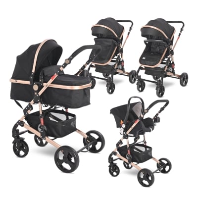 Детска комбинирана количка Lorelli - Alba Classic Set, Black