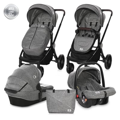 Комбинирана количка 3 в 1 Lorelli - Ramona, Steel Grey