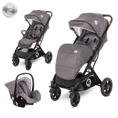 Детска лятна количка 2 в 1 Lorelli - Storm Set, Steel Grey
