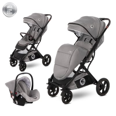 Детска лятна количка 2 в 1 Lorelli - Storm Set, Opaline Grey