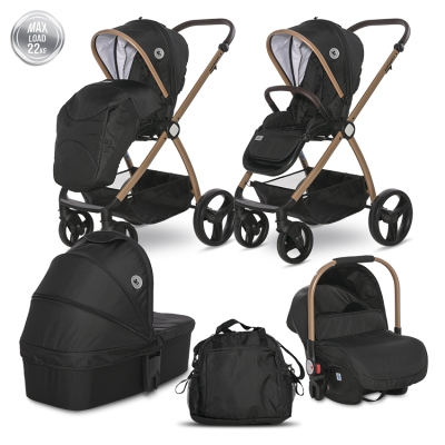 Комбинирана количка 3 в 1 Lorelli - Infinity, Black Diamonds