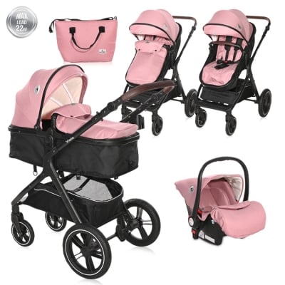 Комбинирана количка Lorelli - Viola Set, Pink