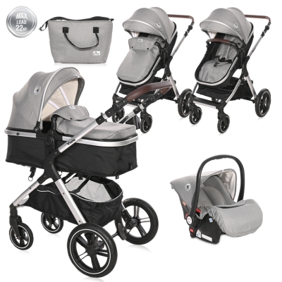 Комбинирана количка Lorelli - Viola Set, Opaline Grey