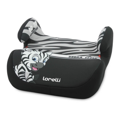 Седалка за кола Lorelli - Topo Comfort, 15 - 36 kg, Zebra, Grey-White