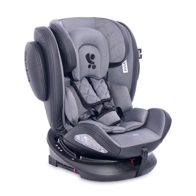 Столче за кола Lorelli - Aviator SPS IsoFix, 360°, Black & Dark Grey, 0-36 kg