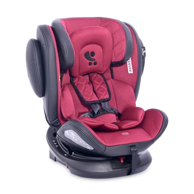 Столче за кола Lorelli - Aviator SPS IsoFix, 360°, Black & Red, 0-36 kg