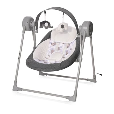 Електрическа люлка Lorelli - Twinkle, Grey Rhino