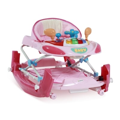 Проходилка и люлка с евробаза Lorelli - W1224CE, розова