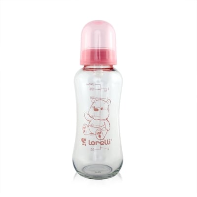 Стъклено шише Lorelli - 240 ml, Blush Pink