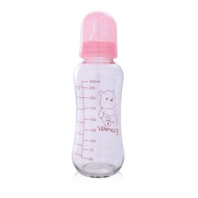 Стъклено шише Lorelli - 240 ml, Розово