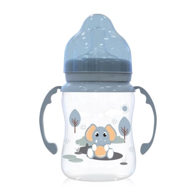 Шише с широко гърло и дръжки Lorelli - Animals, 250 ml, Moonli