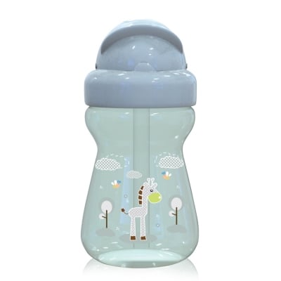 Мини спортна бутилка Lorelli - Animals, 200 ml, Mint Green