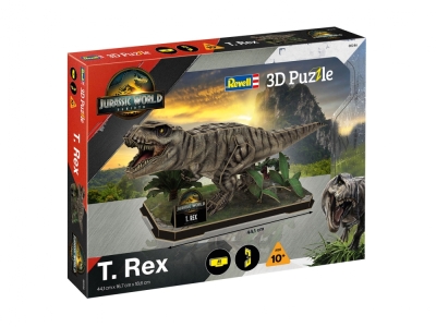 3D Пъзел Revell - Джурасик свят, Т-рекс , 45 части