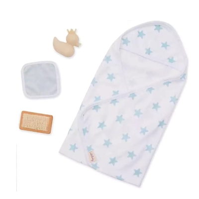 Комплект аксесоари за кукла Battat - Lulla Baby, Халат за баня, Момче