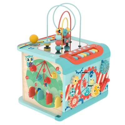 Интерактивна играчка 4 в 1 Hape - Магически музикален куб