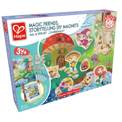 Творчески комплект Hape - Направи си сам магнити, Вълшебни приятели