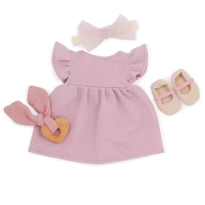 Комплект аксесоари за кукла Battat - Lulla Baby, Розова рокля с обувки
